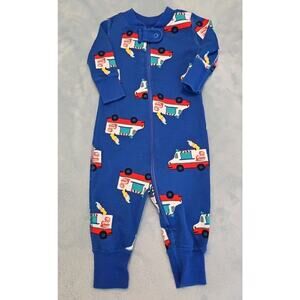 Hanna Andersson 0-3 Month Baby Zip Sleeper Organic Cotton Ice Cream